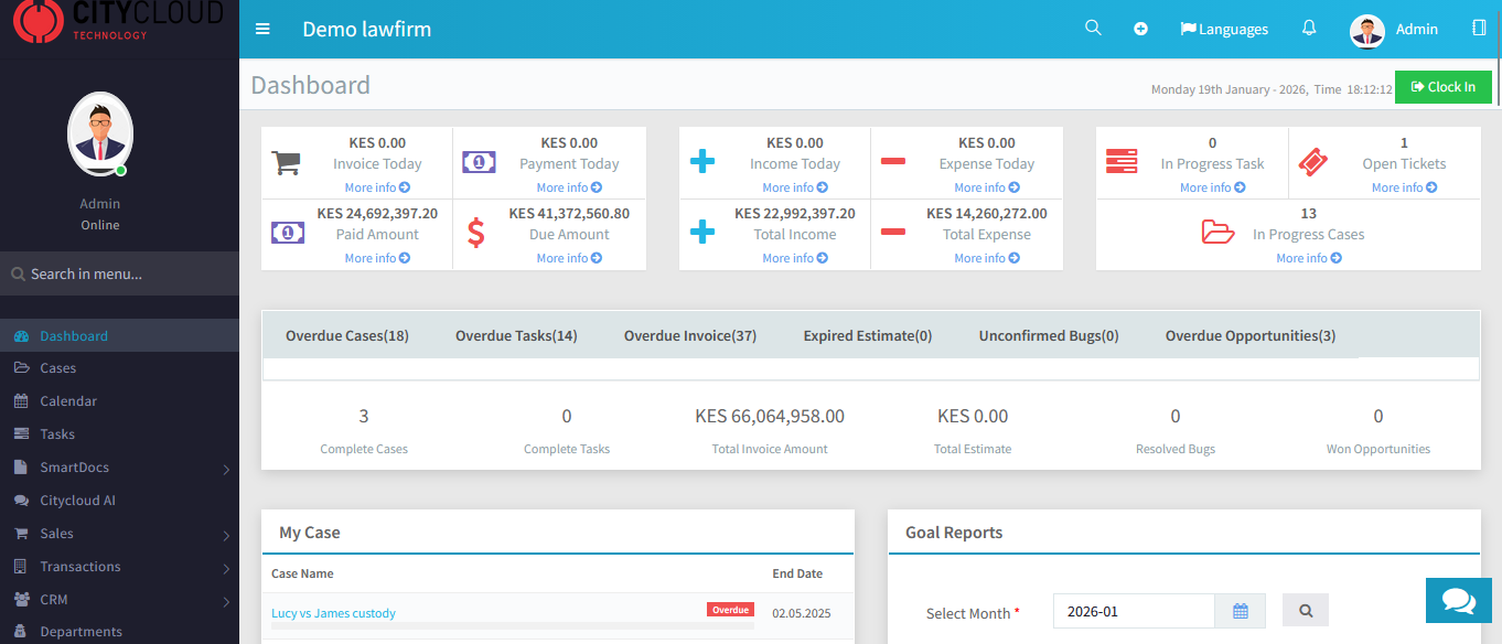 Dashboard Screenshot