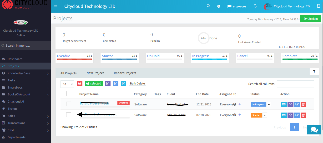 Business ERP Dashboard