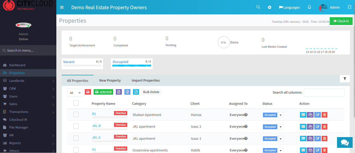 Property Management Screenshot